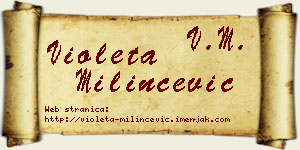 Violeta Milinčević vizit kartica